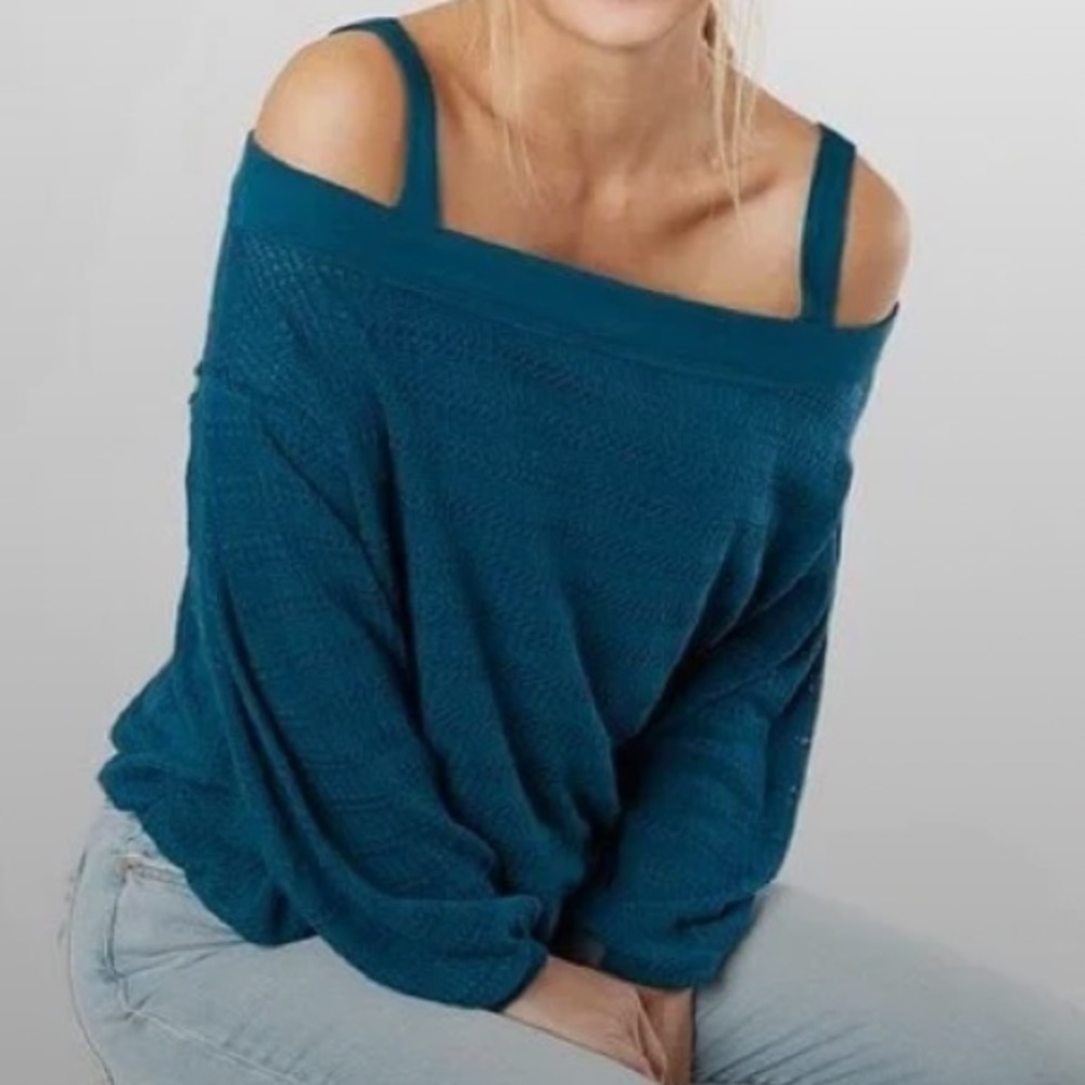 Free People Sistine Hacci Cold Shoulder Top